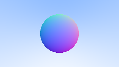 A sphere colored according to its normal vectors 根据其法向量着色的球体