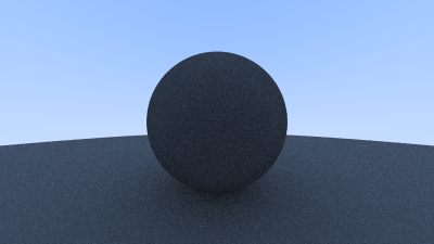 Second render of a diffuse sphere with limited bounces 反弹有限的漫反射球体的第二次渲染